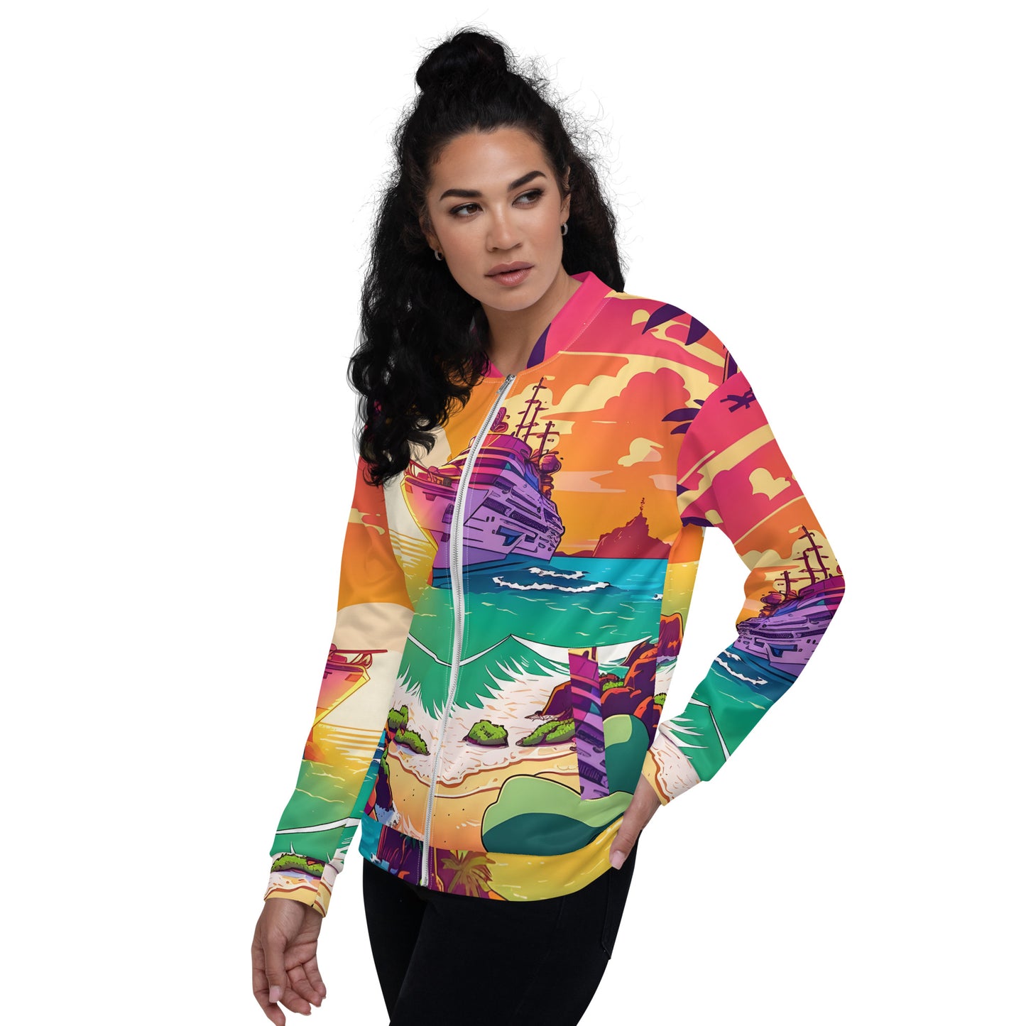 BEACH CRUISER Unisex Bomber Jacket