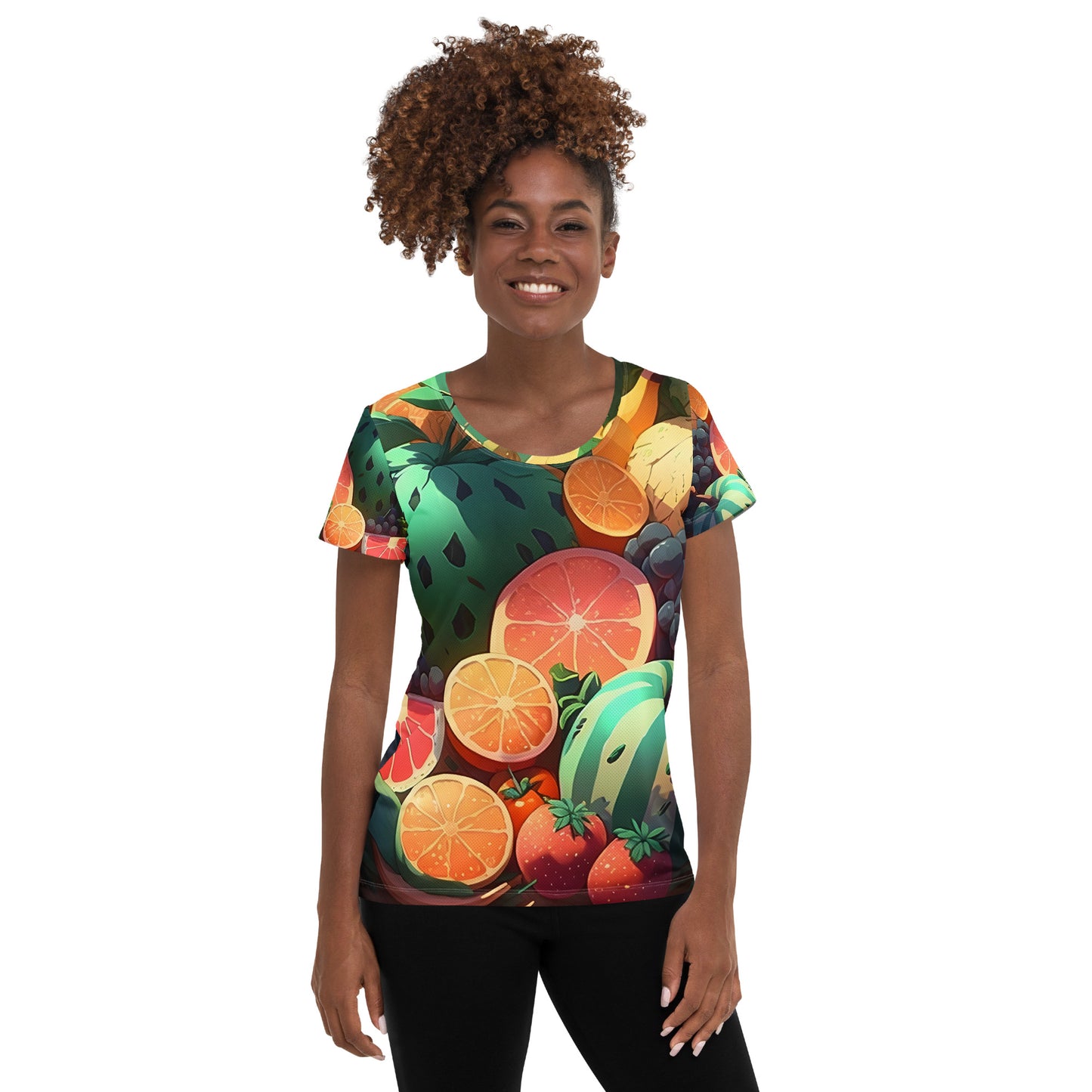 FRUITY VEGGIE #1 (Women's Athletic T-Shirt)