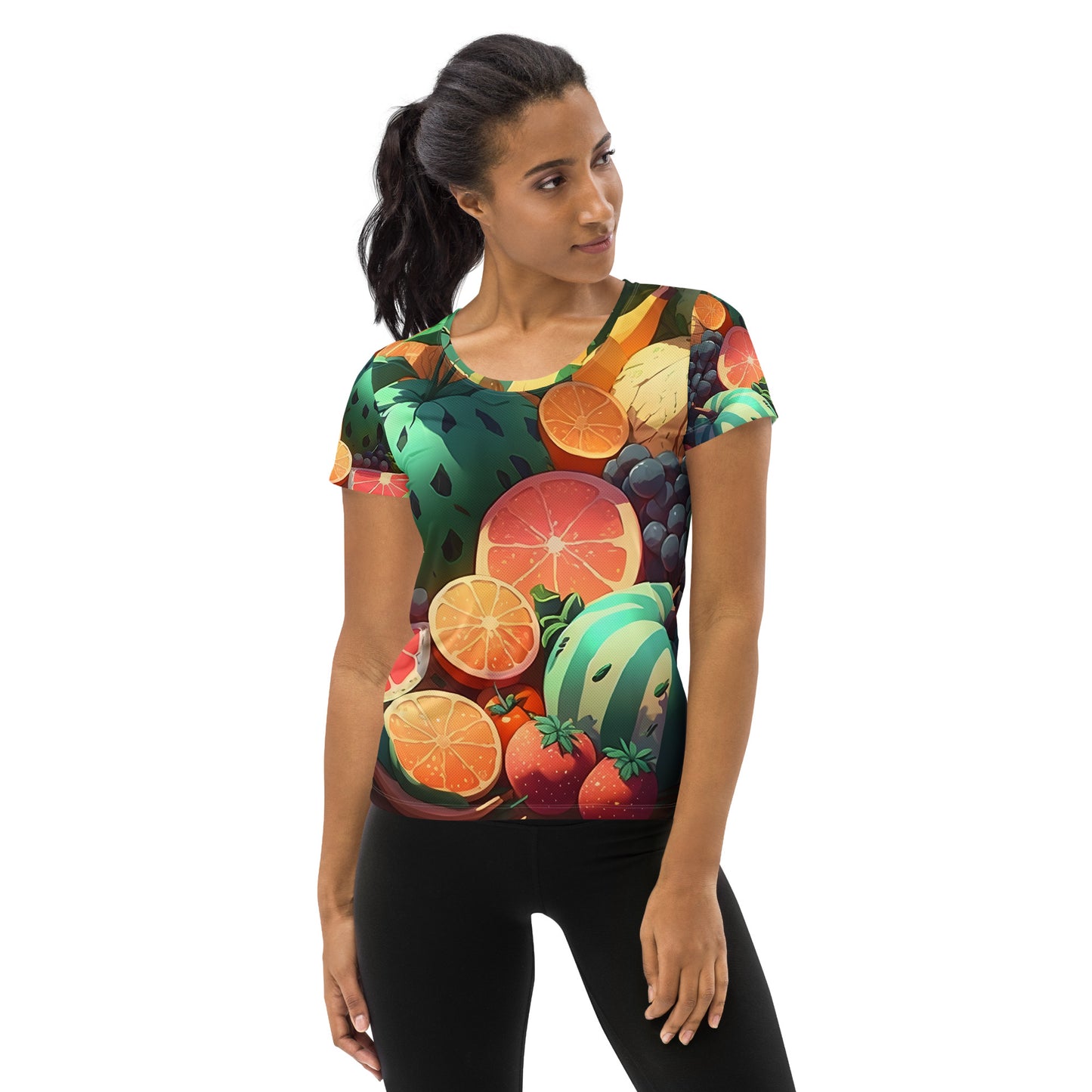 FRUITY VEGGIE #1 (Women's Athletic T-Shirt)