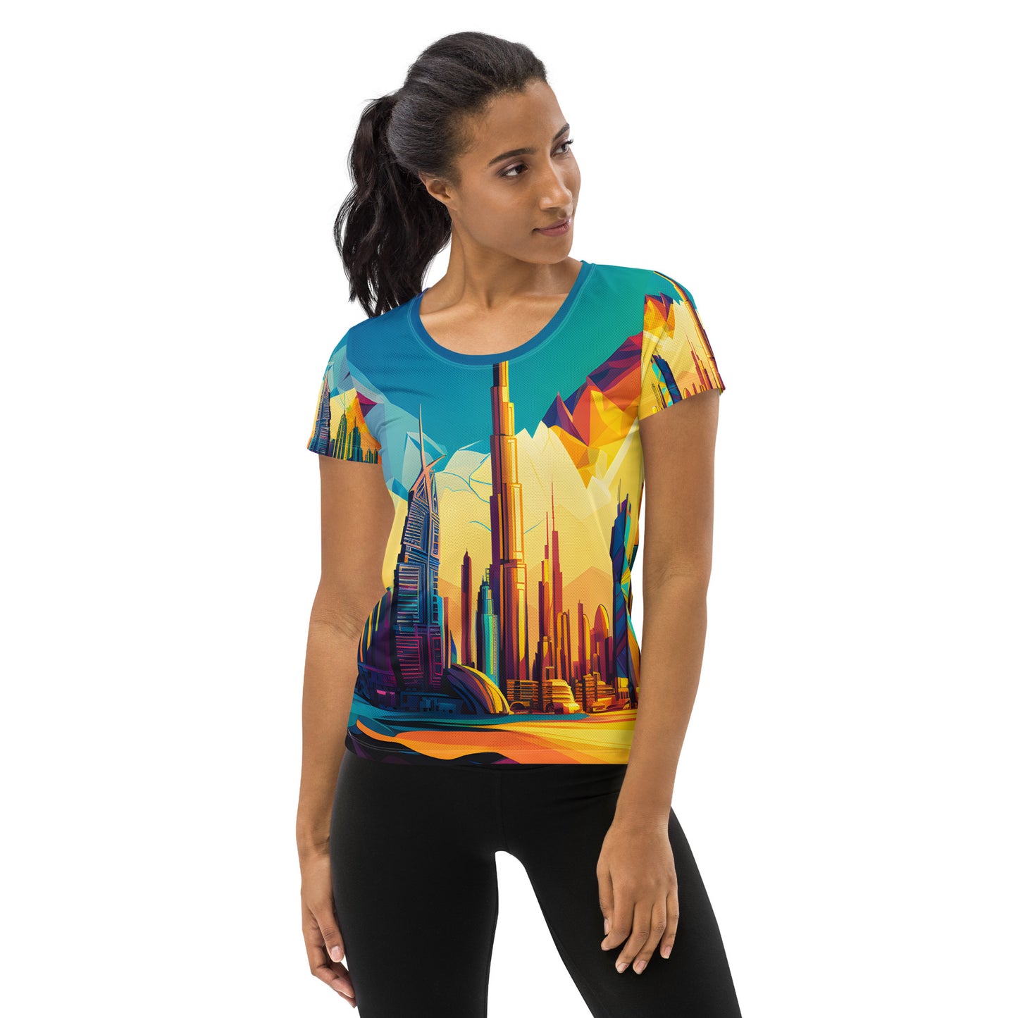 SKY SCRAPER #1 (Women's Athletic T-Shirt)