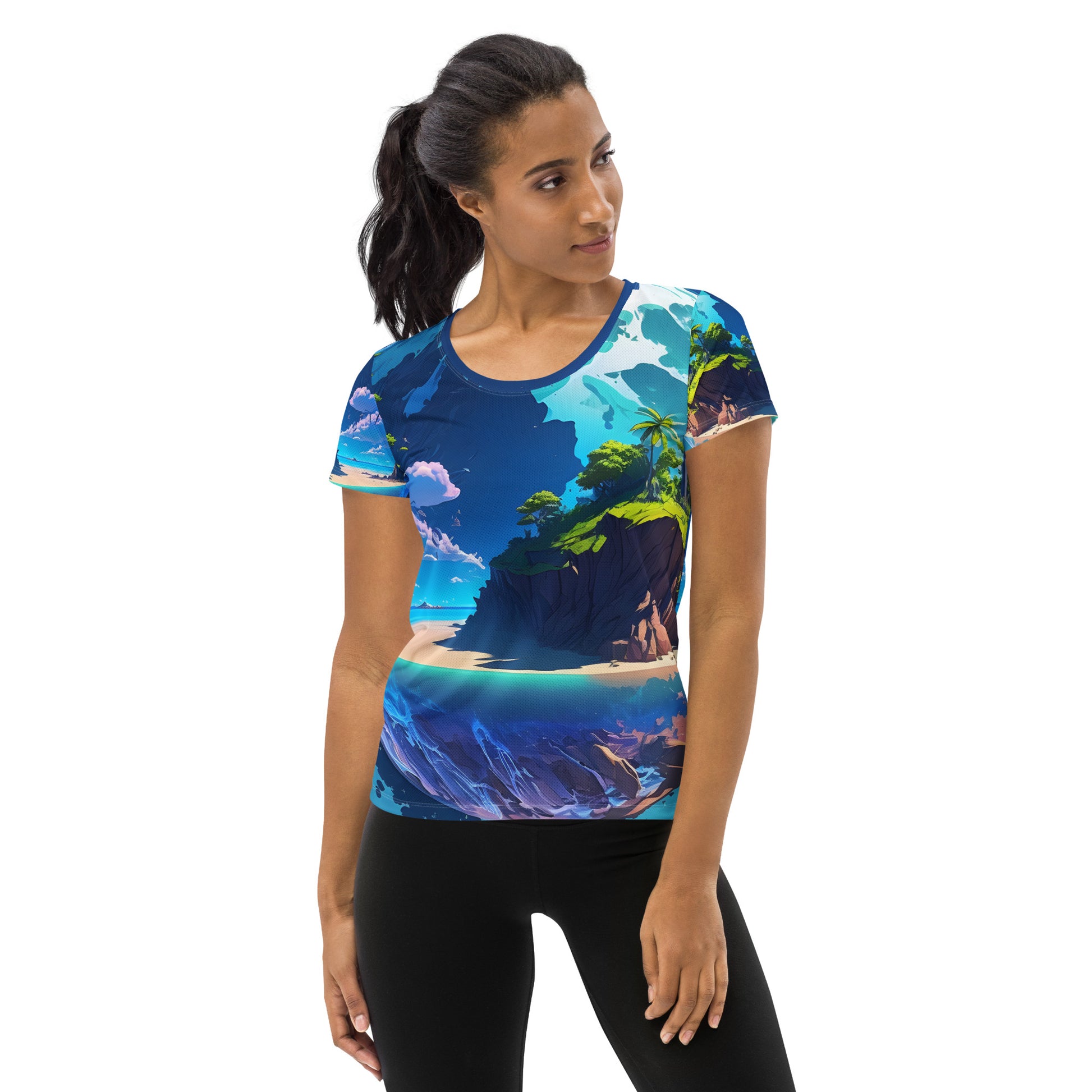 Women's Athletic T-Shirt (VIVID DREAMER #1 , Stylish and Durable)