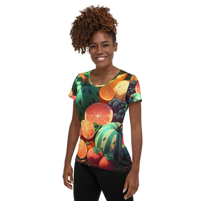 FRUITY VEGGIE #1 (Women's Athletic T-Shirt)