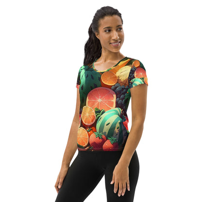 FRUITY VEGGIE #1 (Women's Athletic T-Shirt)