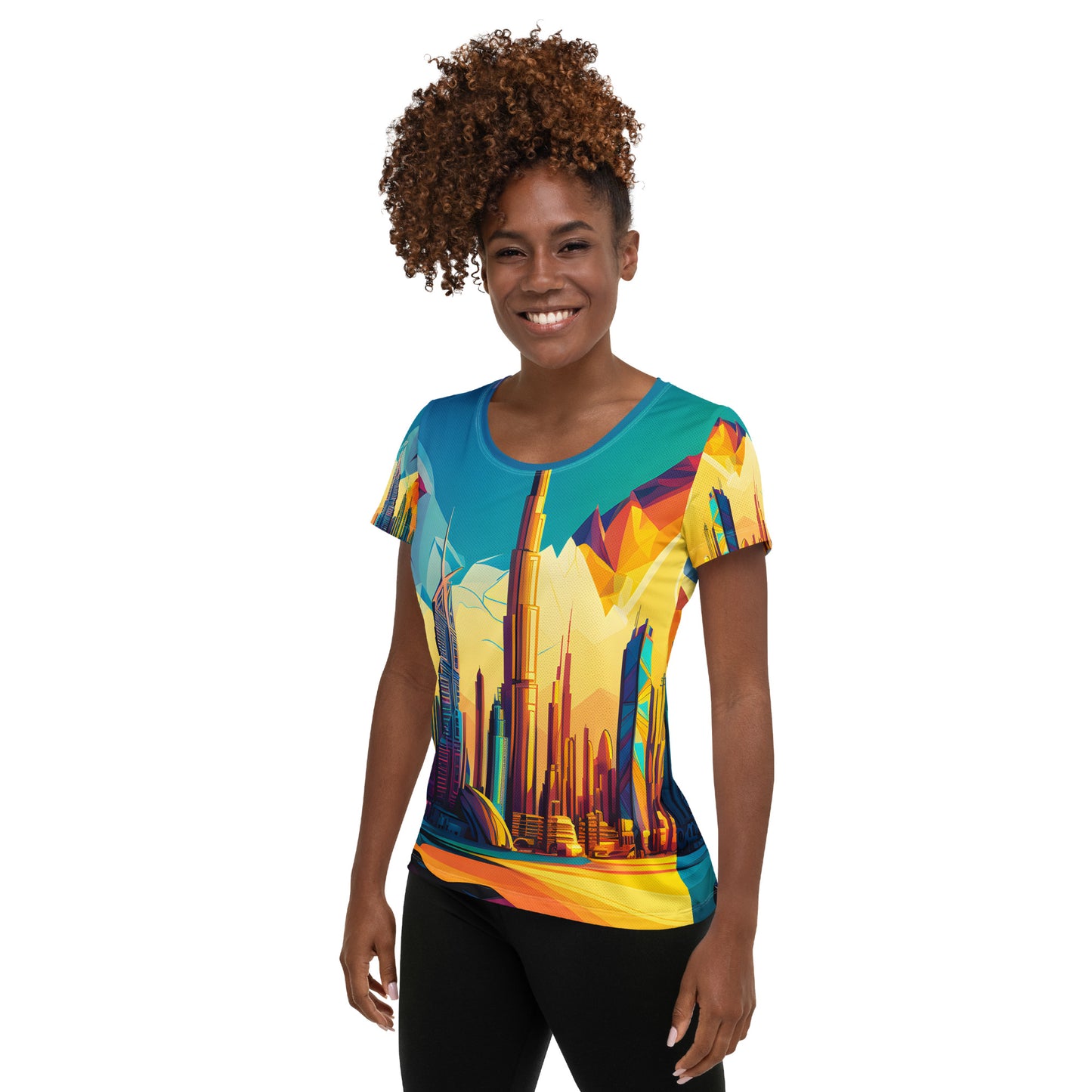 SKY SCRAPER #1 (Women's Athletic T-Shirt)