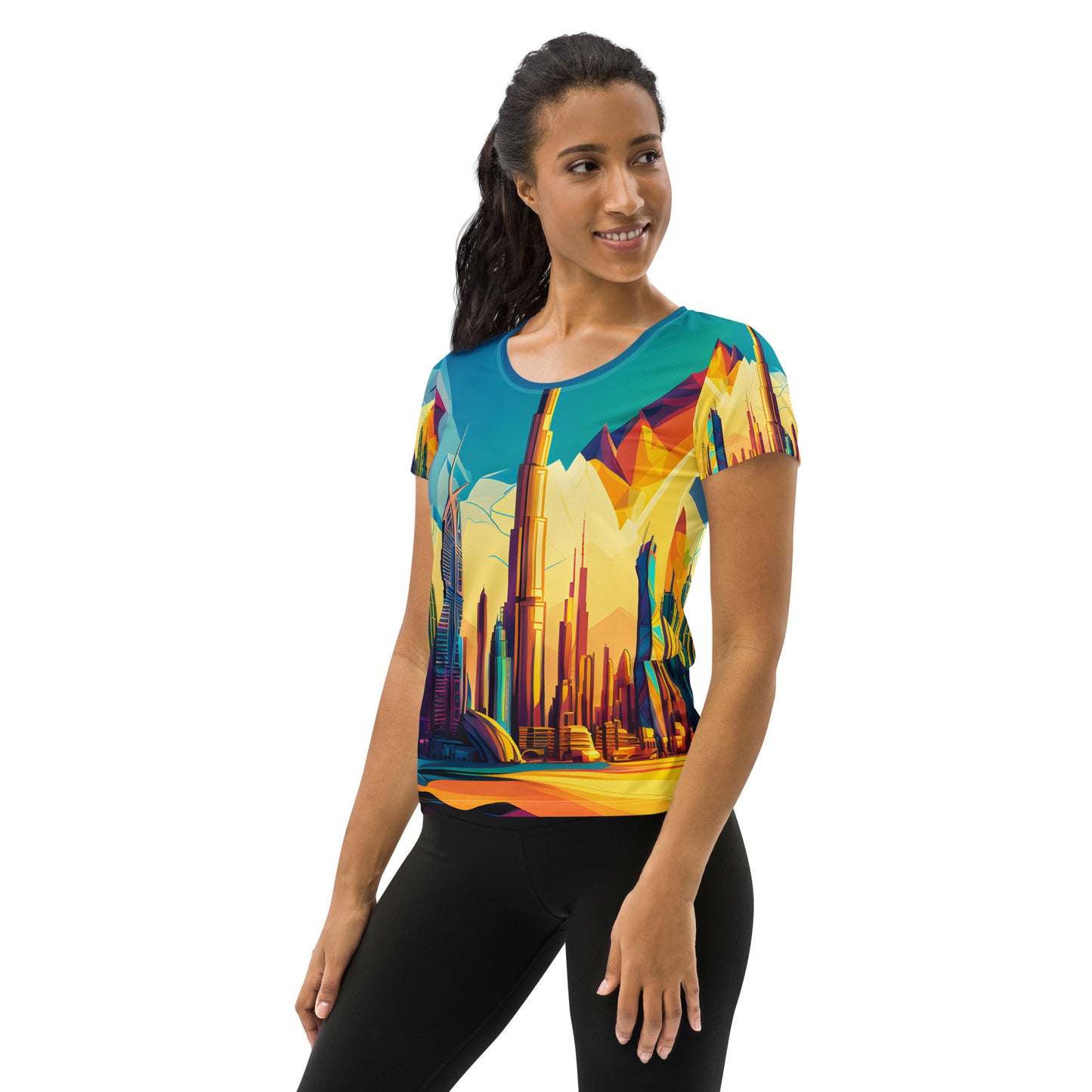 SKY SCRAPER #1 (Women's Athletic T-Shirt)