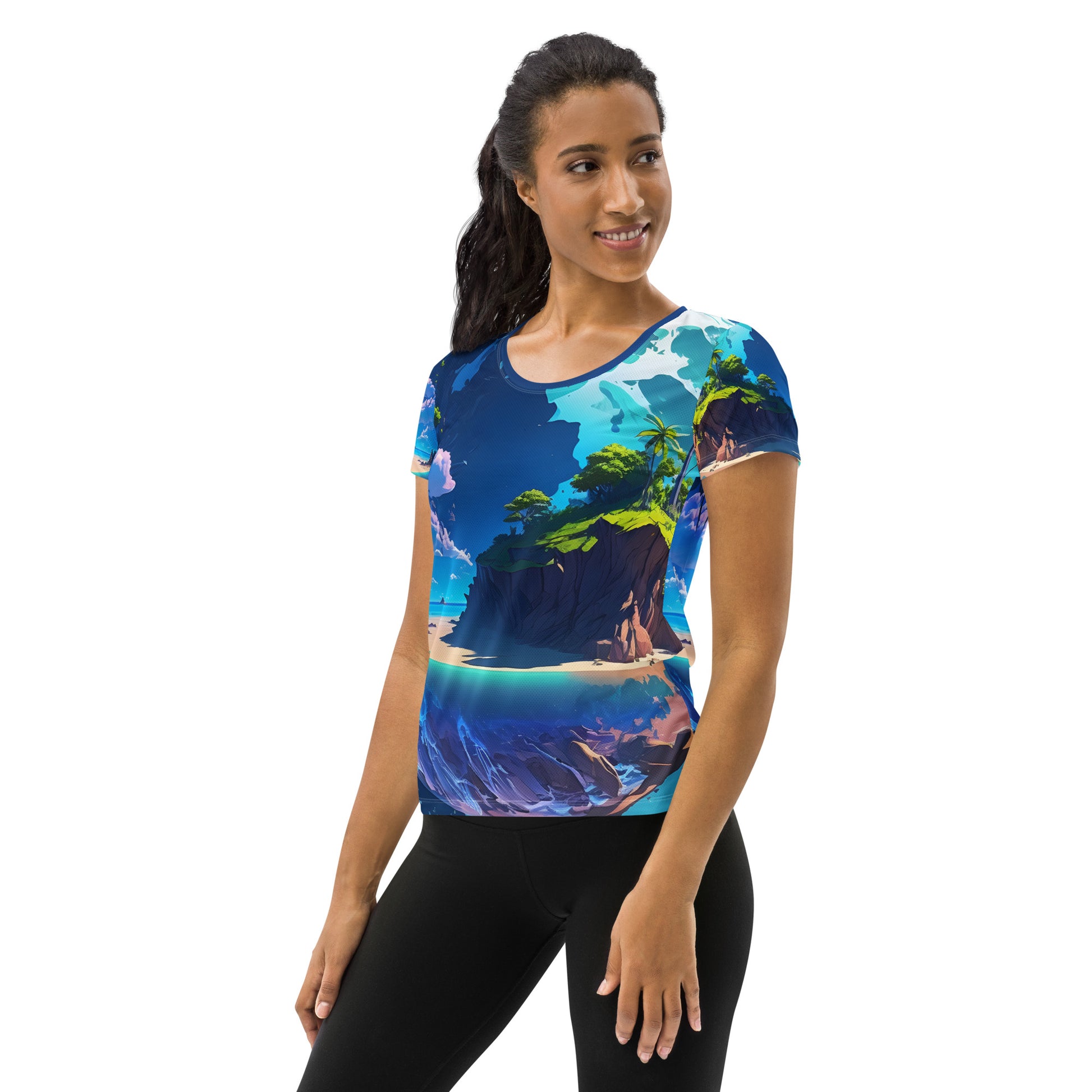 Women's Athletic T-Shirt (VIVID DREAMER #1 , Stylish and Durable)