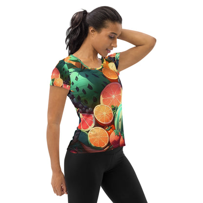 FRUITY VEGGIE #1 (Women's Athletic T-Shirt)