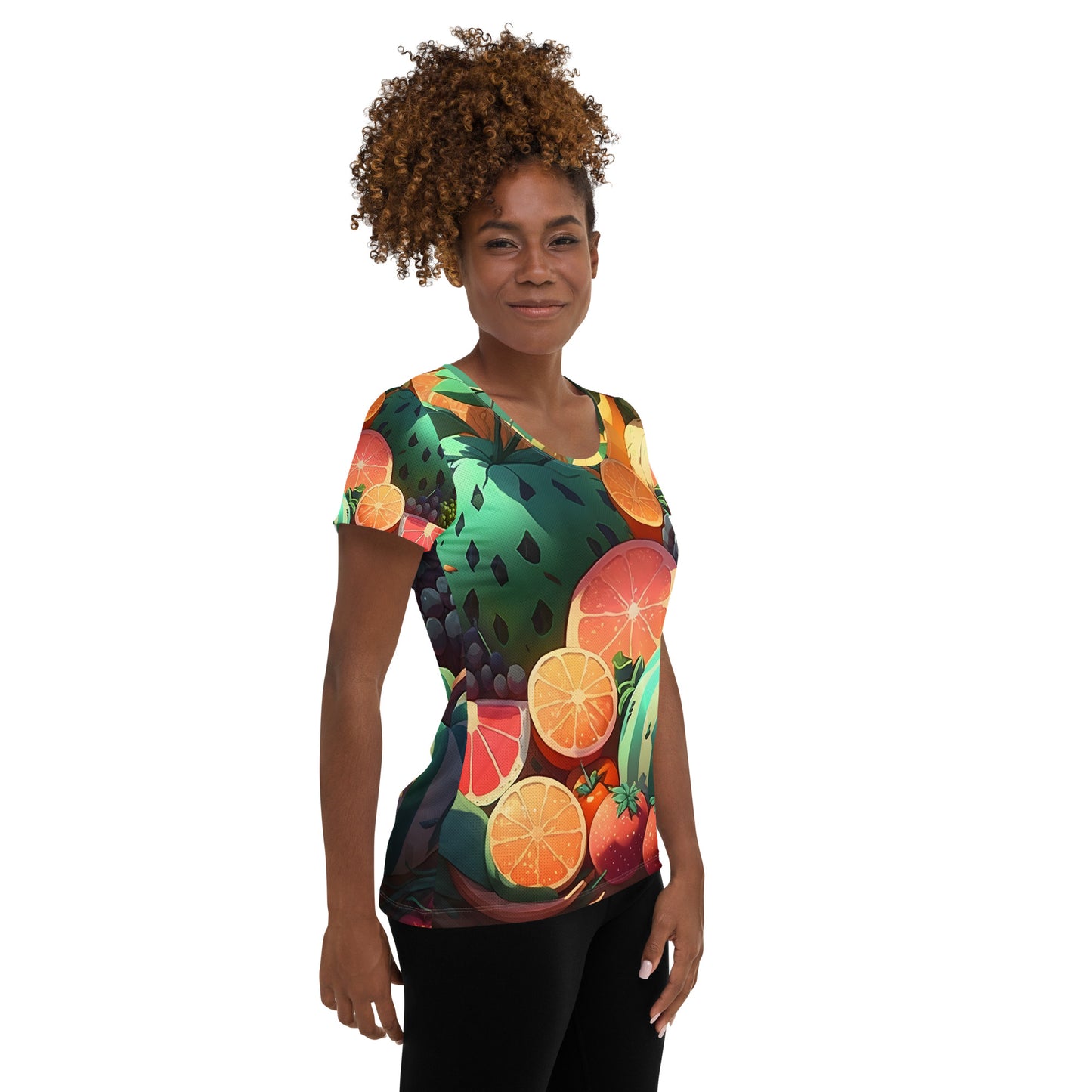 FRUITY VEGGIE #1 (Women's Athletic T-Shirt)