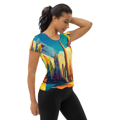 SKY SCRAPER #1 (Women's Athletic T-Shirt)