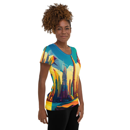 SKY SCRAPER #1 (Women's Athletic T-Shirt)