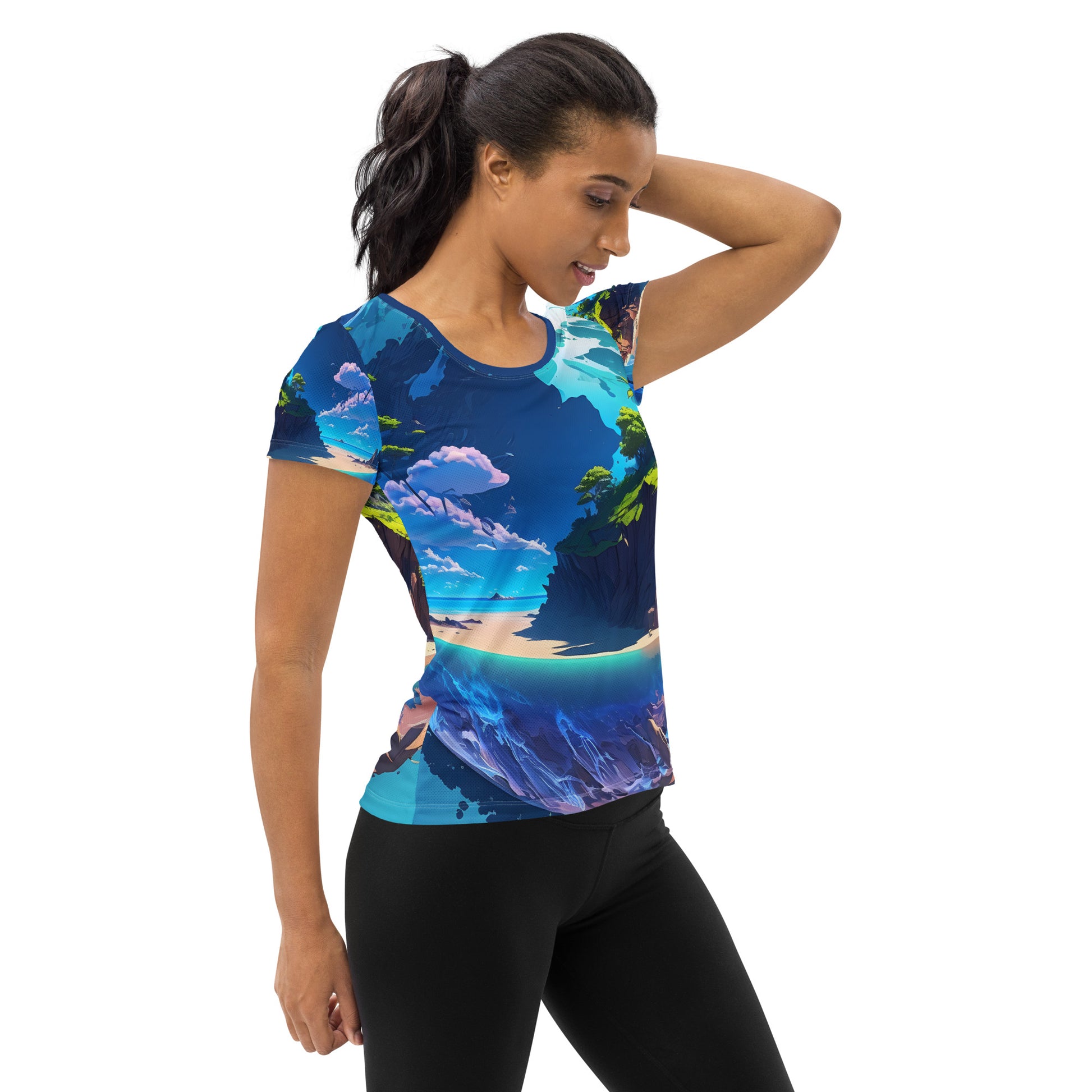 Women's Athletic T-Shirt (VIVID DREAMER #1 , Stylish and Durable)