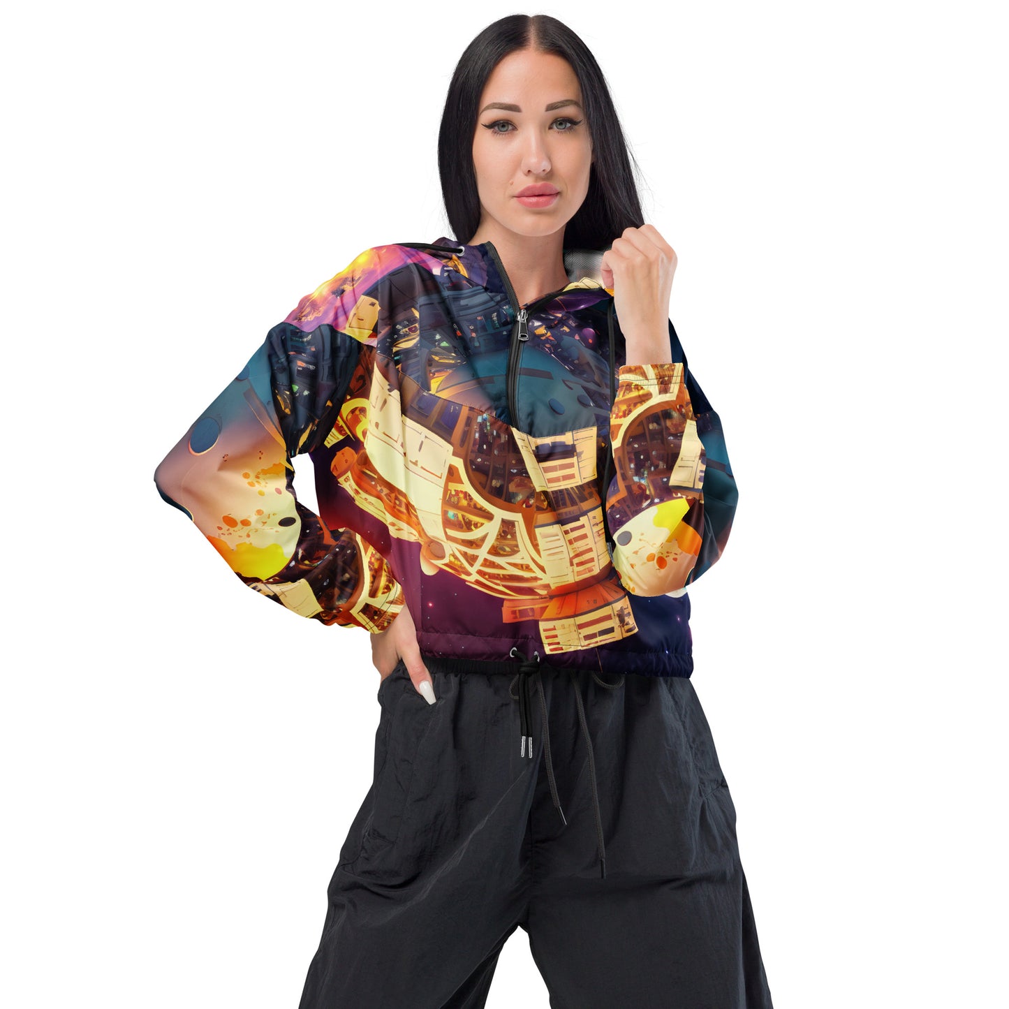 SPACE EXPLORER #1 (Women’s Cropped Windbreaker)