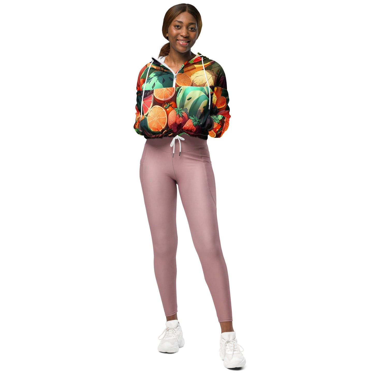 FRUITY VEGGIE #1 (Women’s Cropped Windbreaker)