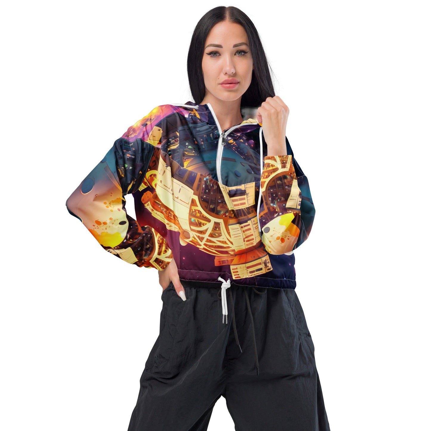 SPACE EXPLORER #1 (Women’s Cropped Windbreaker)