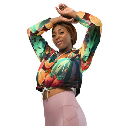 FRUITY VEGGIE #1 (Women’s Cropped Windbreaker)