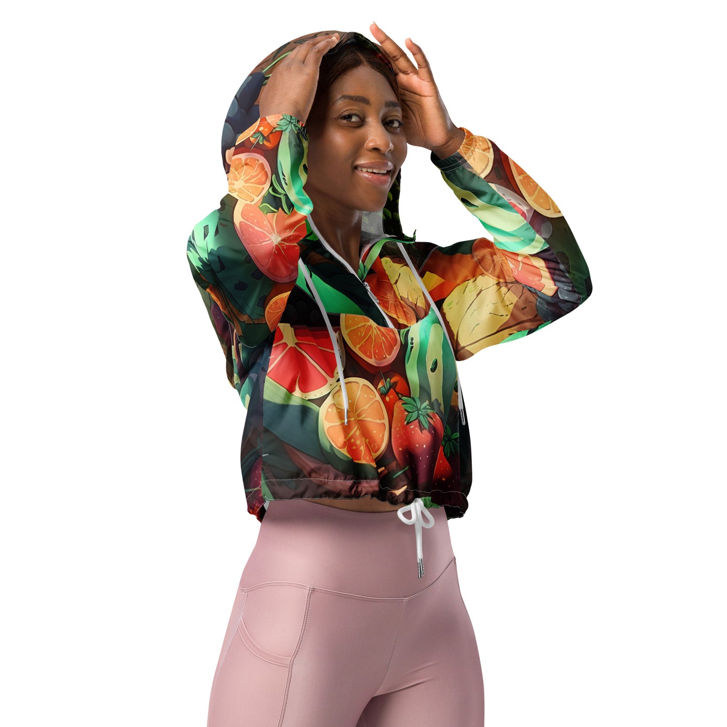 FRUITY VEGGIE #1 (Women’s Cropped Windbreaker)