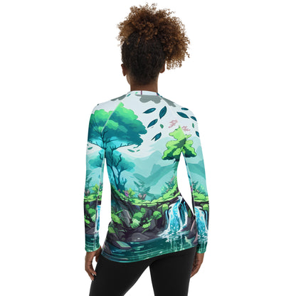 FOREST WALKER Women's Long-Sleeve Rash Guard