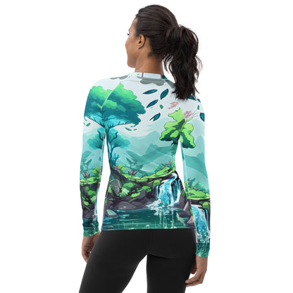 FOREST WALKER Women's Long-Sleeve Rash Guard