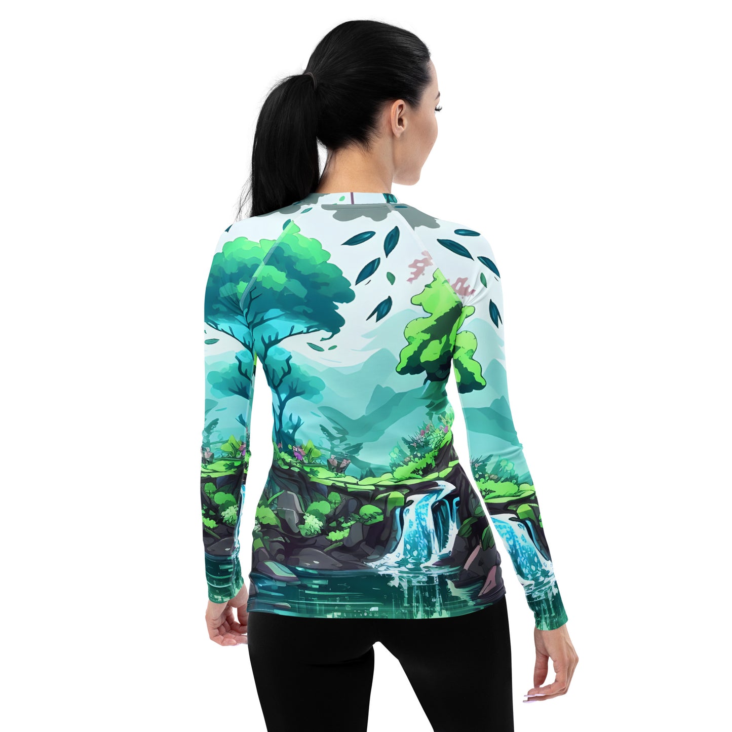 FOREST WALKER Women's Long-Sleeve Rash Guard