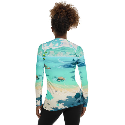 LAGOON LOVER #1 (Women's Long-Sleeve Rash Guard)