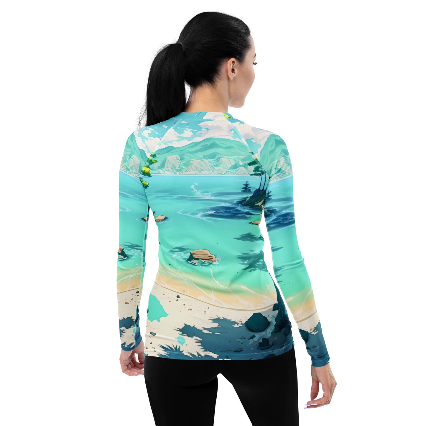 LAGOON LOVER #1 (Women's Long-Sleeve Rash Guard)