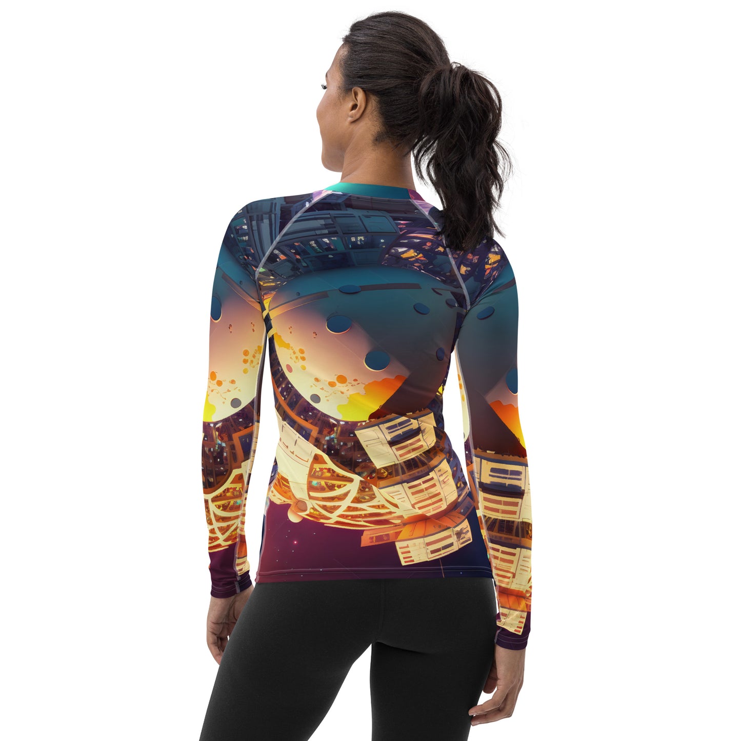 SPACE EXPLORER #1 (Women's Long-Sleeve Rash Guard)