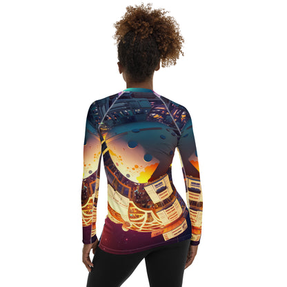 SPACE EXPLORER #1 (Women's Long-Sleeve Rash Guard)