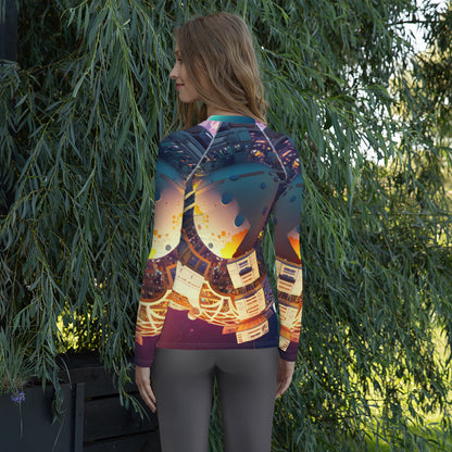 SPACE EXPLORER #1 (Women's Long-Sleeve Rash Guard)