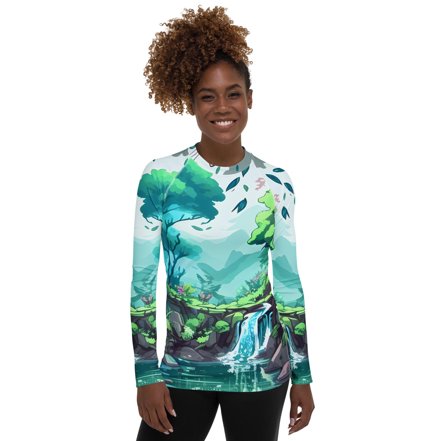 FOREST WALKER Women's Long-Sleeve Rash Guard