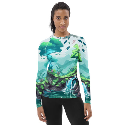 FOREST WALKER Women's Long-Sleeve Rash Guard