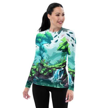 FOREST WALKER Women's Long-Sleeve Rash Guard