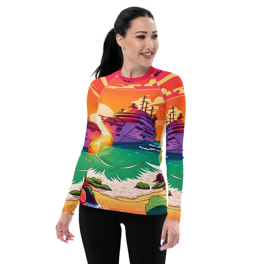 BEACH CRUISER Women's Long-Sleeve Rash Guard