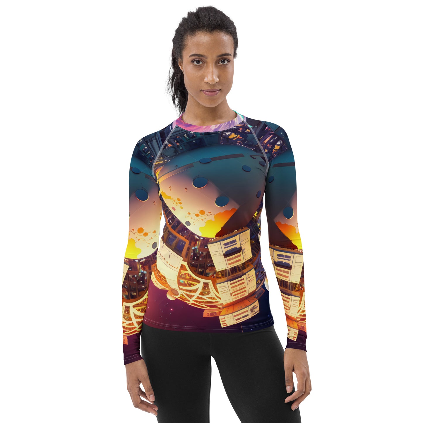 SPACE EXPLORER #1 (Women's Long-Sleeve Rash Guard)