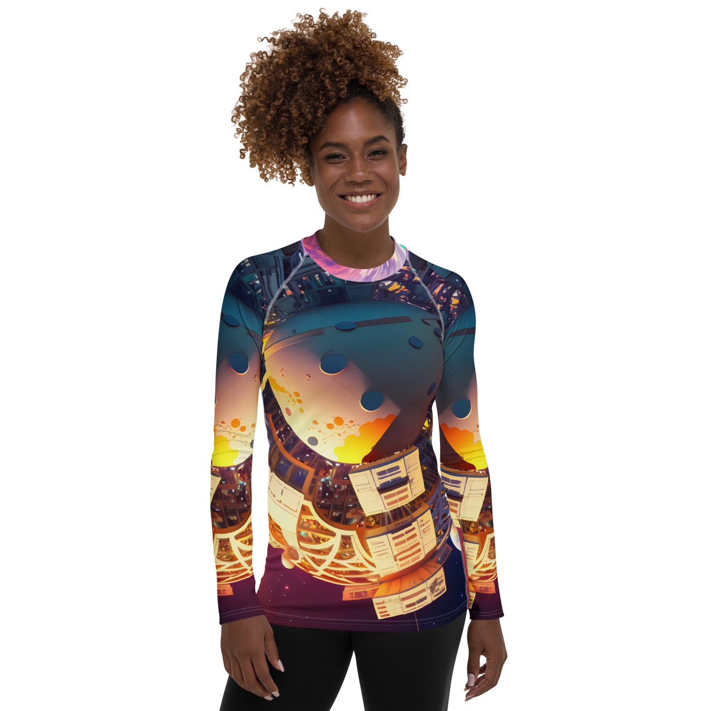 SPACE EXPLORER #1 (Women's Long-Sleeve Rash Guard)