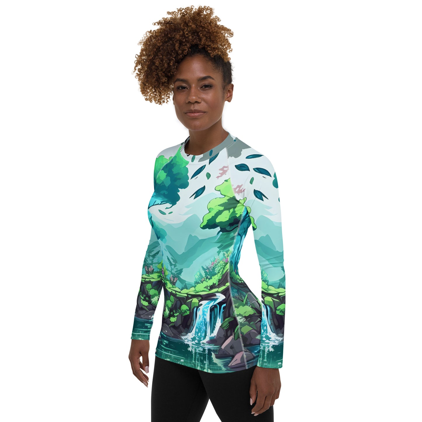 FOREST WALKER Women's Long-Sleeve Rash Guard