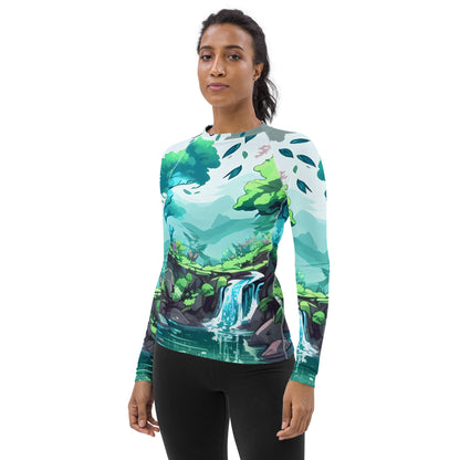 FOREST WALKER Women's Long-Sleeve Rash Guard