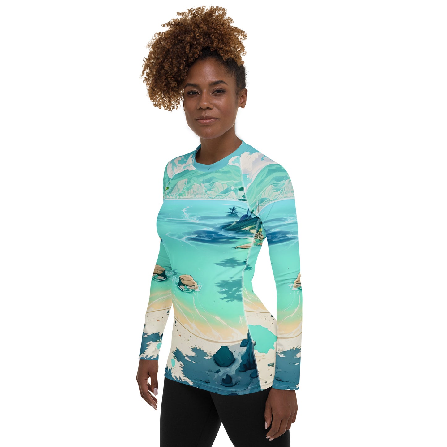 LAGOON LOVER #1 (Women's Long-Sleeve Rash Guard)