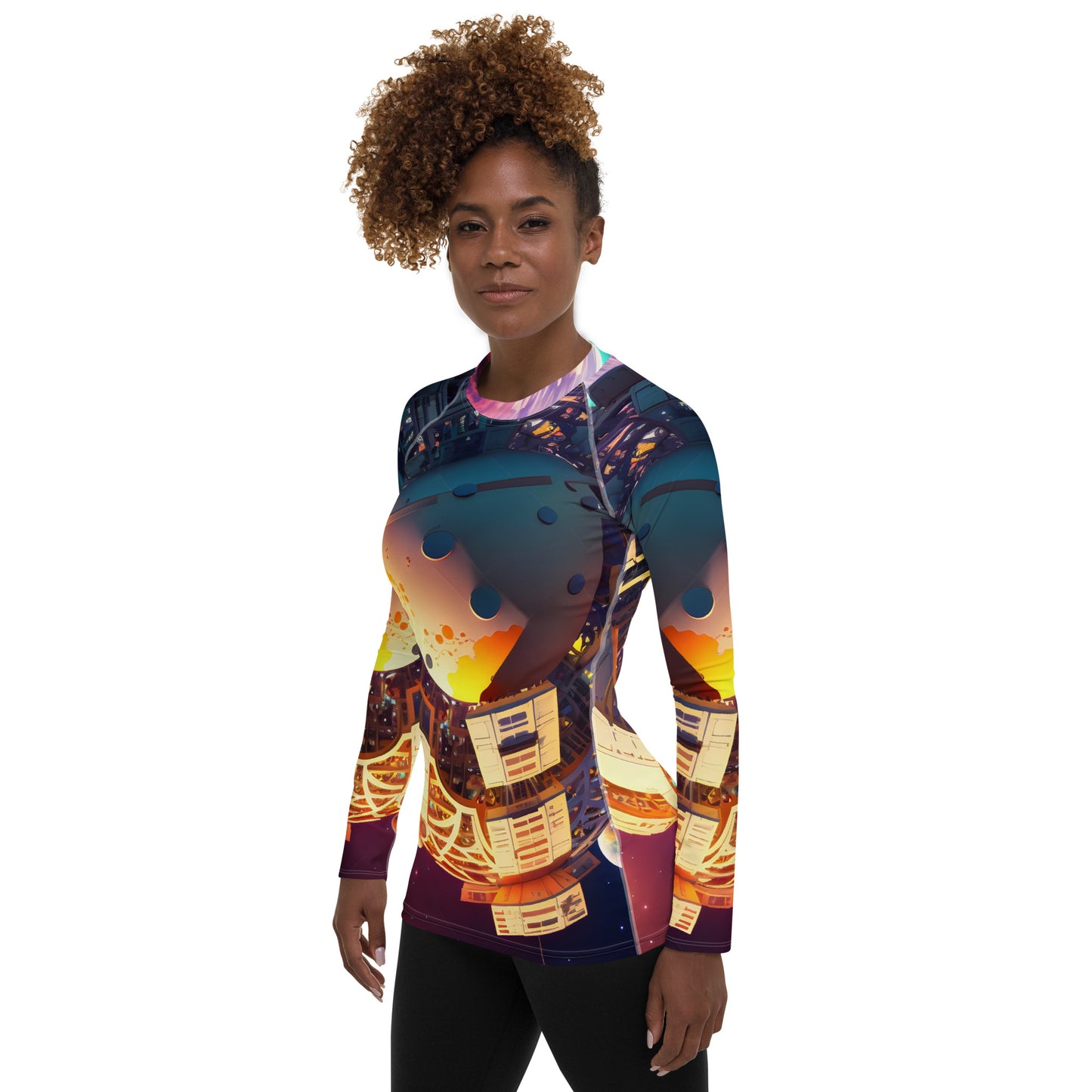 SPACE EXPLORER #1 (Women's Long-Sleeve Rash Guard)