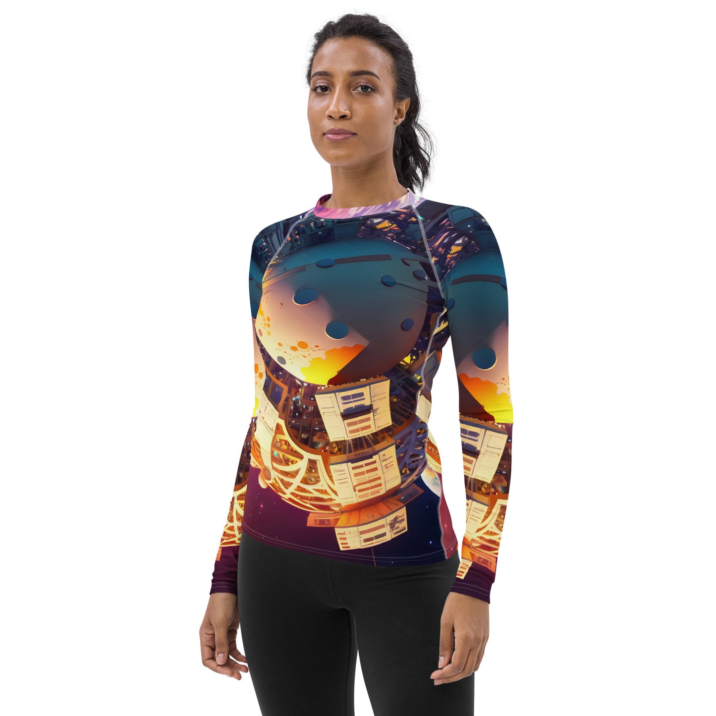 SPACE EXPLORER #1 (Women's Long-Sleeve Rash Guard)