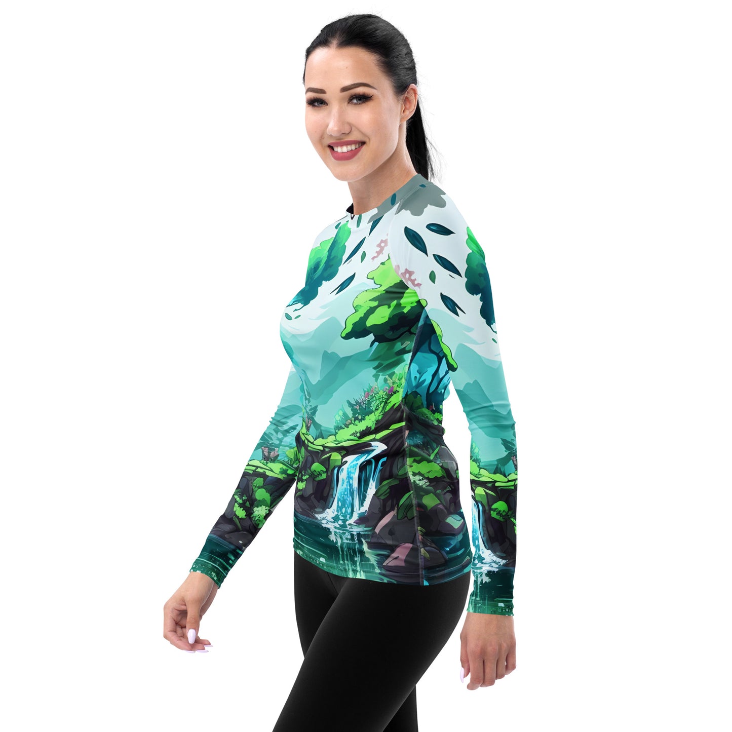 FOREST WALKER Women's Long-Sleeve Rash Guard