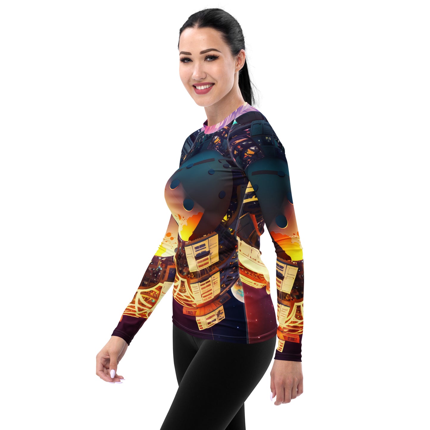 SPACE EXPLORER #1 (Women's Long-Sleeve Rash Guard)