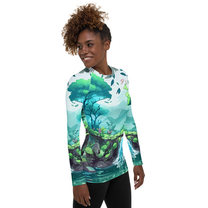 FOREST WALKER Women's Long-Sleeve Rash Guard