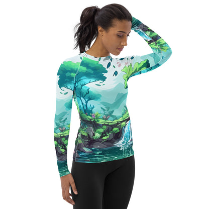 FOREST WALKER Women's Long-Sleeve Rash Guard