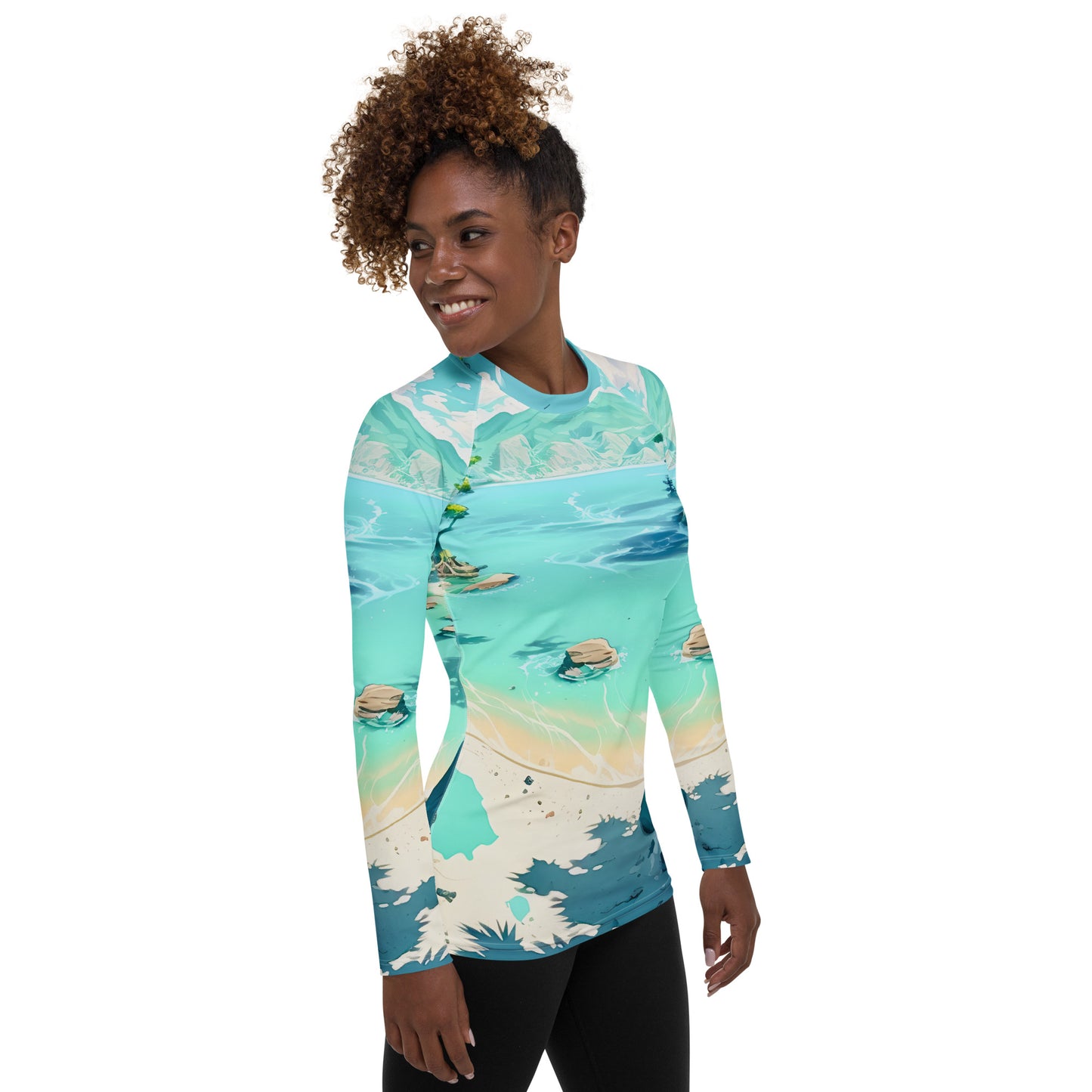 LAGOON LOVER #1 (Women's Long-Sleeve Rash Guard)