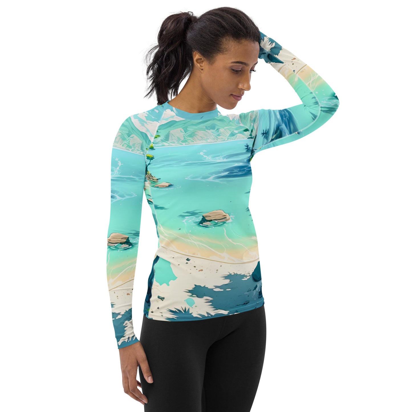 LAGOON LOVER #1 (Women's Long-Sleeve Rash Guard)