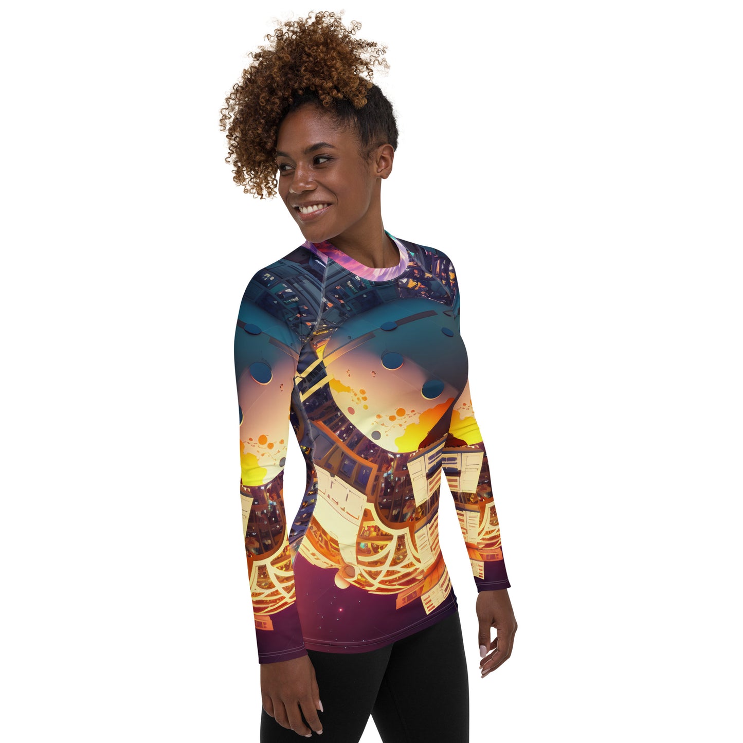 SPACE EXPLORER #1 (Women's Long-Sleeve Rash Guard)