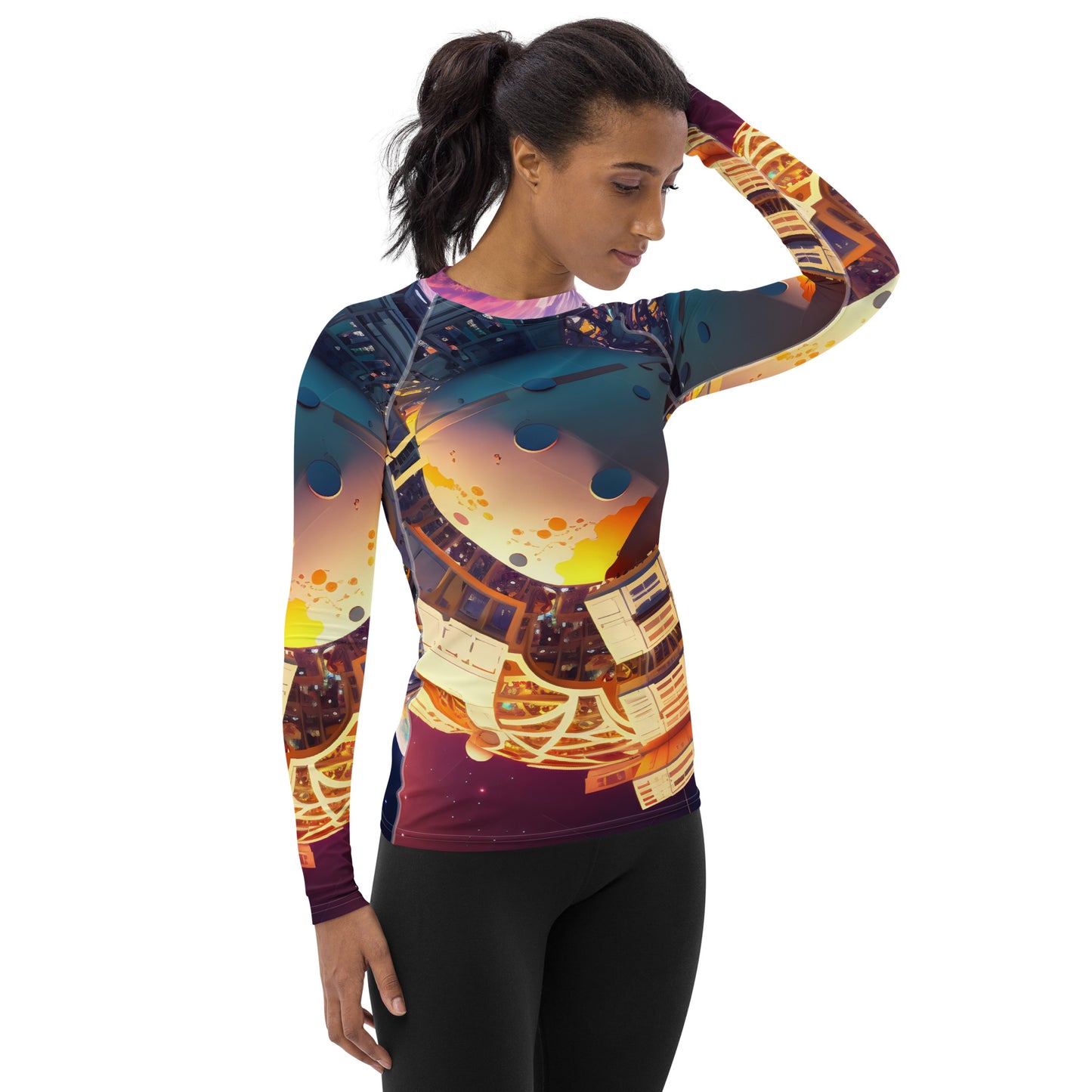 SPACE EXPLORER #1 (Women's Long-Sleeve Rash Guard)