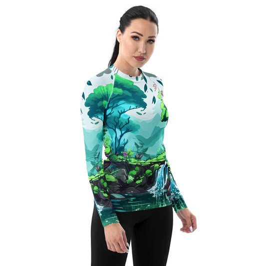 FOREST WALKER Women's Long-Sleeve Rash Guard