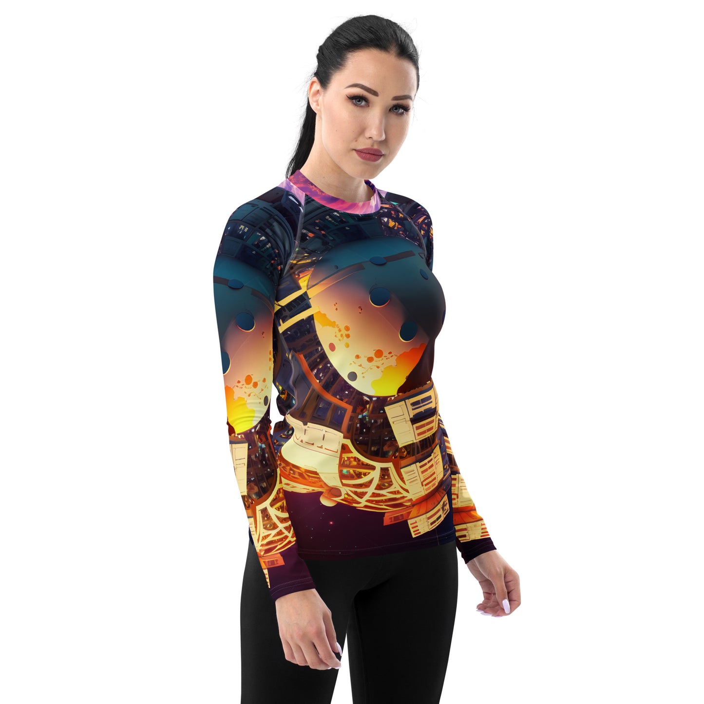 SPACE EXPLORER #1 (Women's Long-Sleeve Rash Guard)