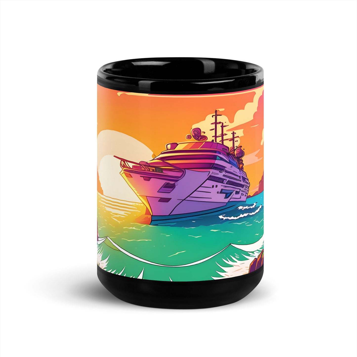 BEACH CRUISER Black Premium Mug